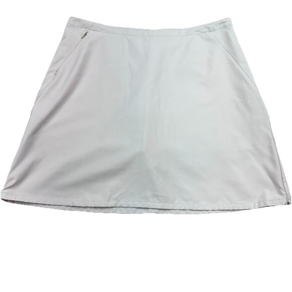 Patagonia Pants - Patagonia Duway Skort Womens 12 Tan Hiking Travel Outdoor Zip Pocket Stretch